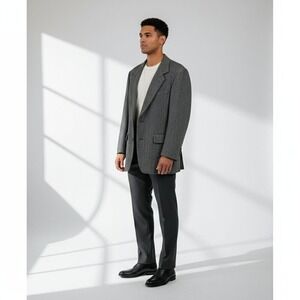 Nordstrom Broadmoor & Pike Classic Tweed 2 Button Wool Coat Gray Men 37R